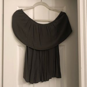 Hunter green off the shoulder top